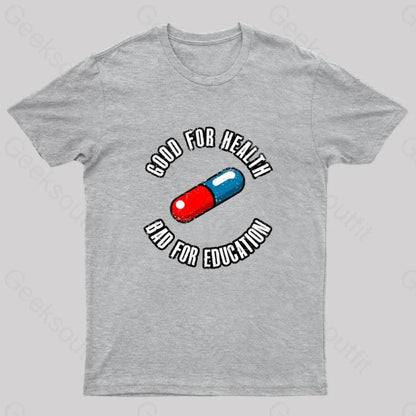 Bad For Education Nerd T-Shirt Grey / S