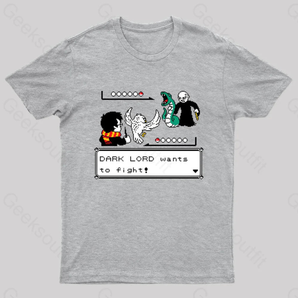 Batalla A Muerte Con Varitas Nerd T-Shirt Grey / S