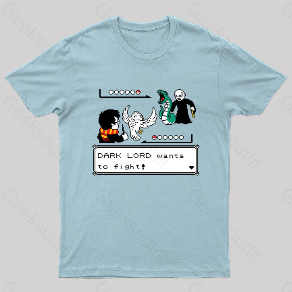 Batalla A Muerte Con Varitas Nerd T-Shirt Light Blue / S