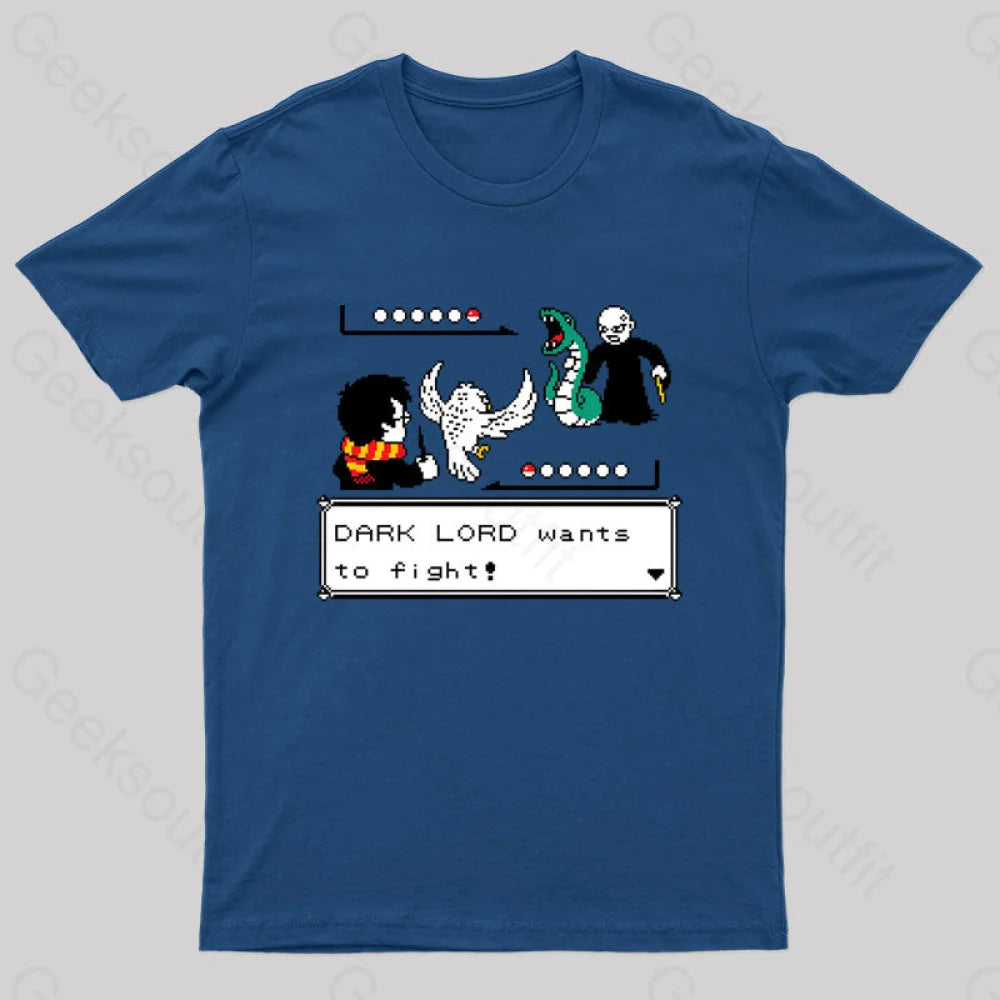 Batalla A Muerte Con Varitas Nerd T-Shirt Navy / S