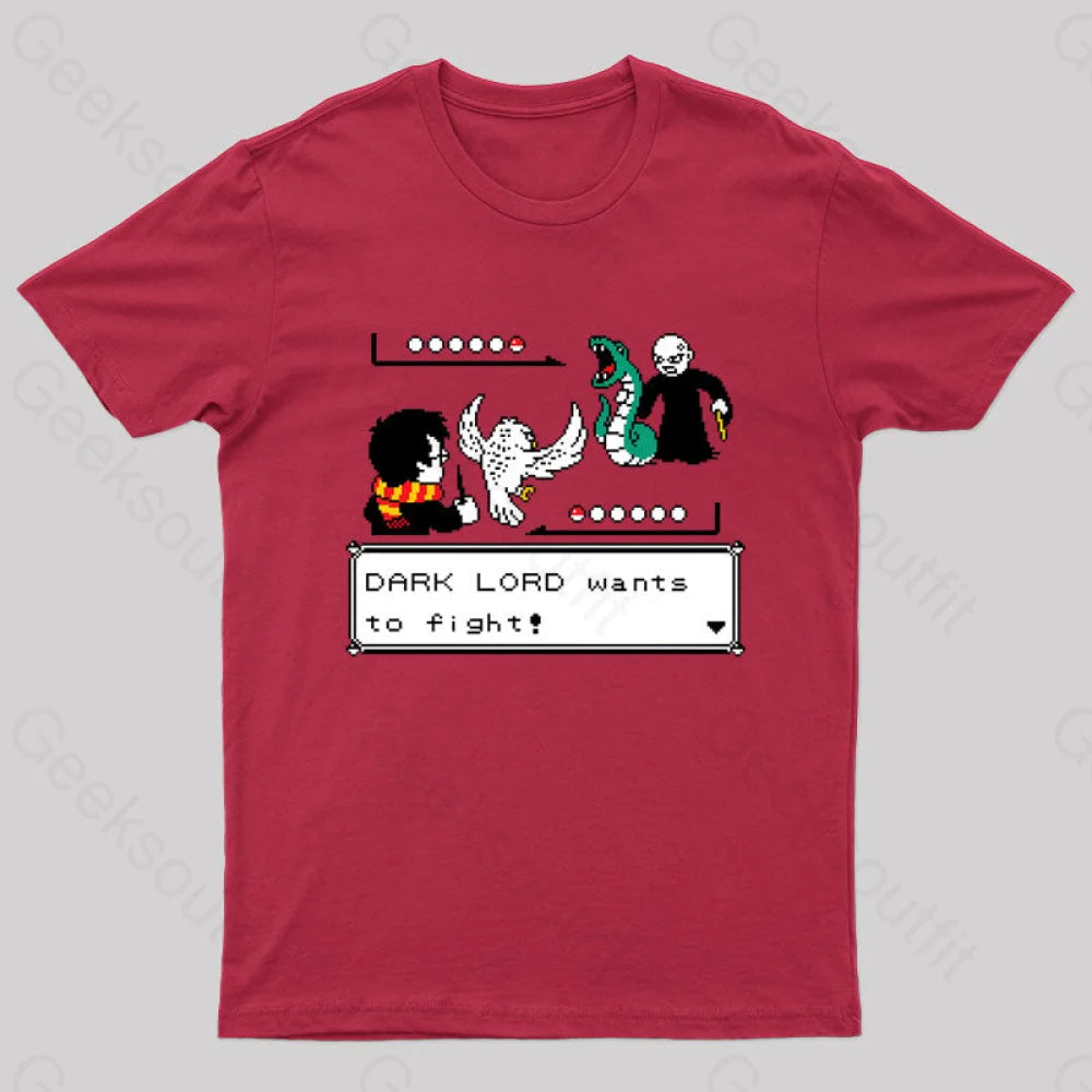 Batalla A Muerte Con Varitas Nerd T-Shirt Red / S