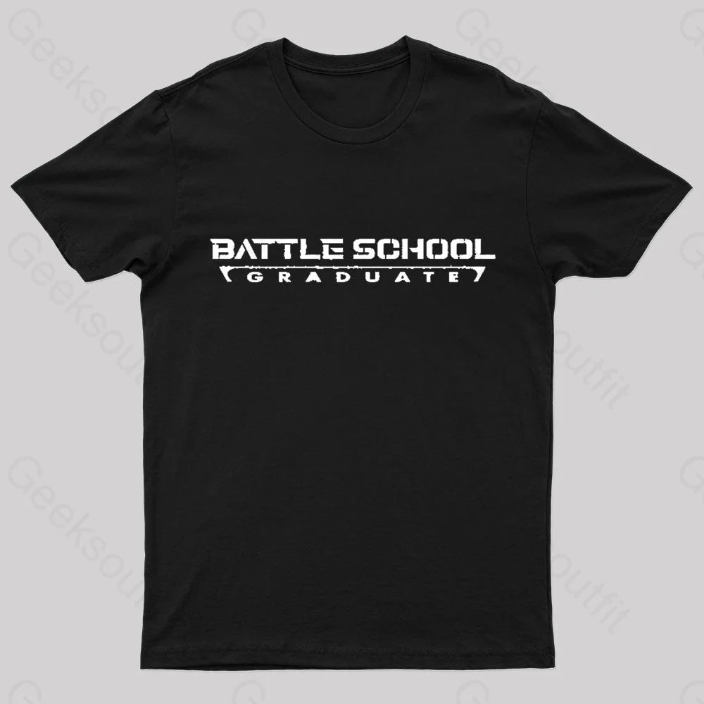 Battle School Graduate Geek T-Shirt Black / S