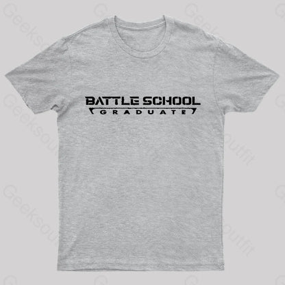 Battle School Graduate Geek T-Shirt Grey / S