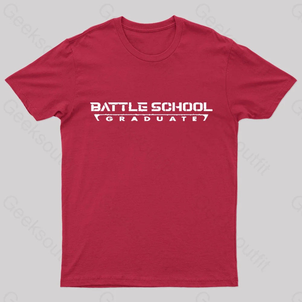 Battle School Graduate Geek T-Shirt Red / S