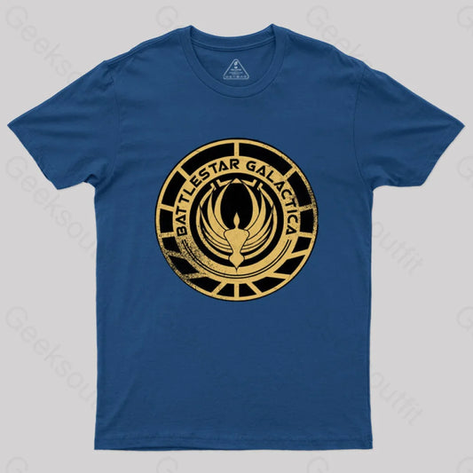 Battlestar Galactica Patch T-Shirt Navy / S