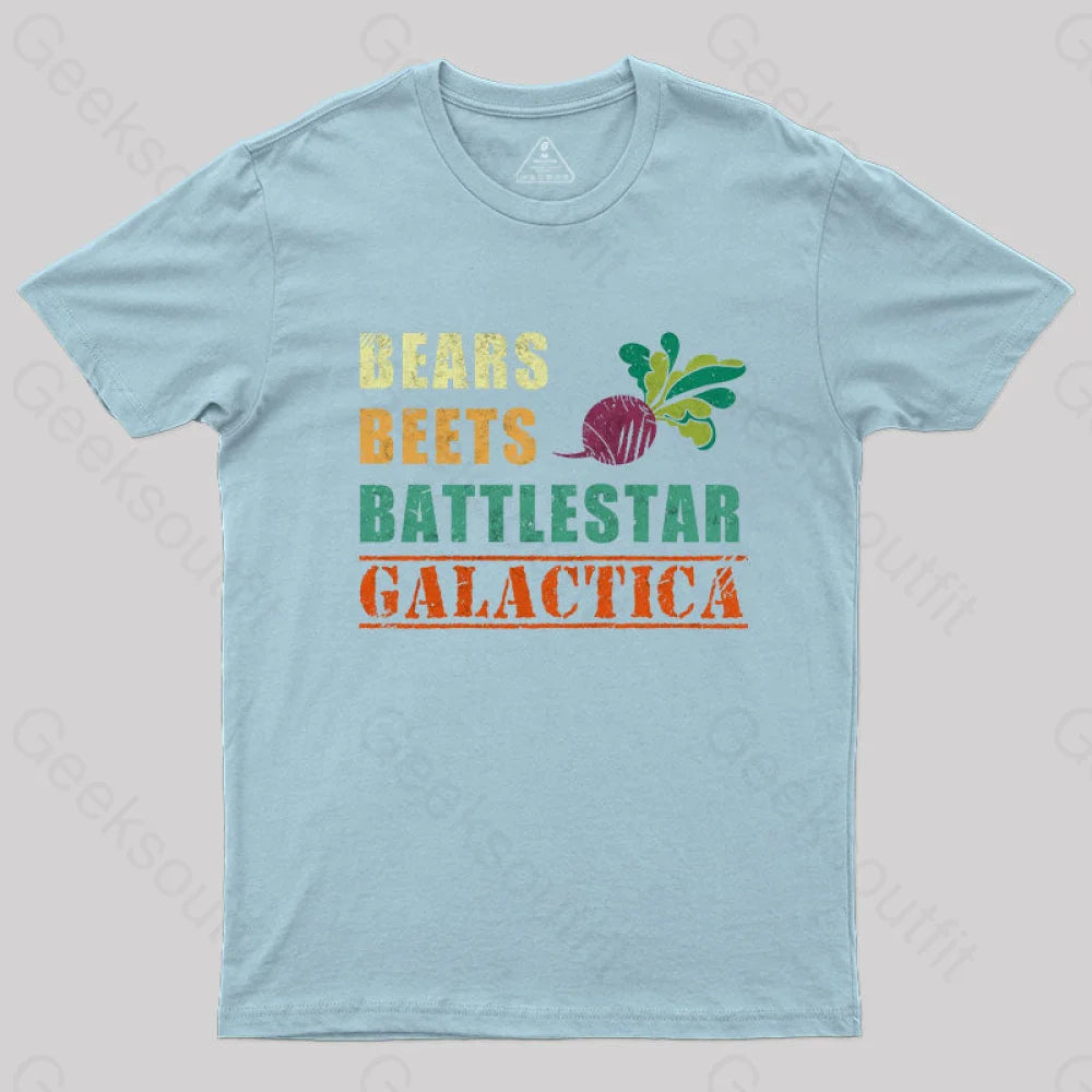 Battlestar Galactica T-Shirt Light Blue / S Yc