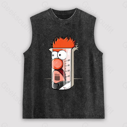 Beaker Dolls Science Unisex Washed Tank Black / S