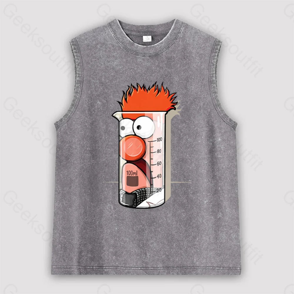 Beaker Dolls Science Unisex Washed Tank Grey / S