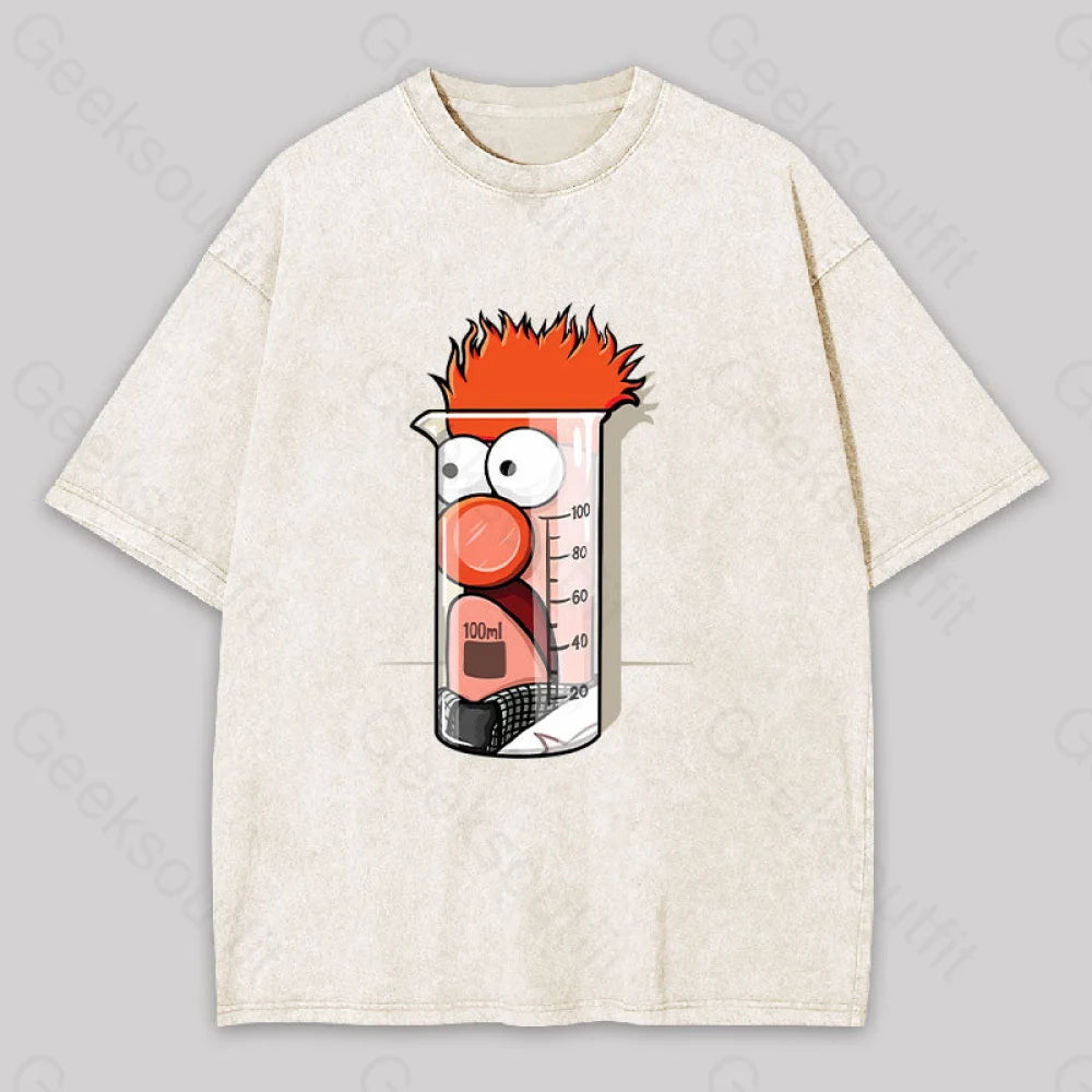 Beaker Dolls Science Washed T-Shirt Apricot / S