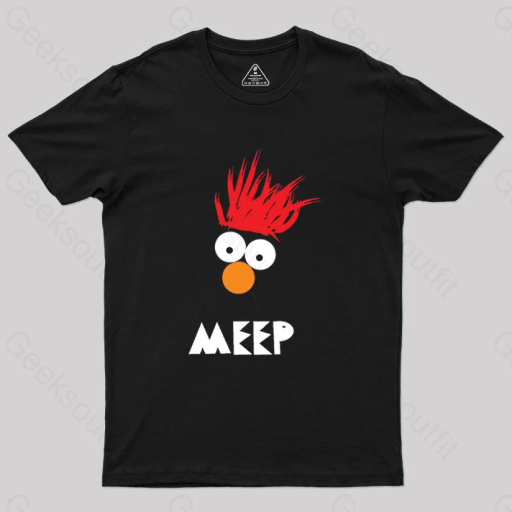 Beaker Meep Geek T-Shirt Black / S