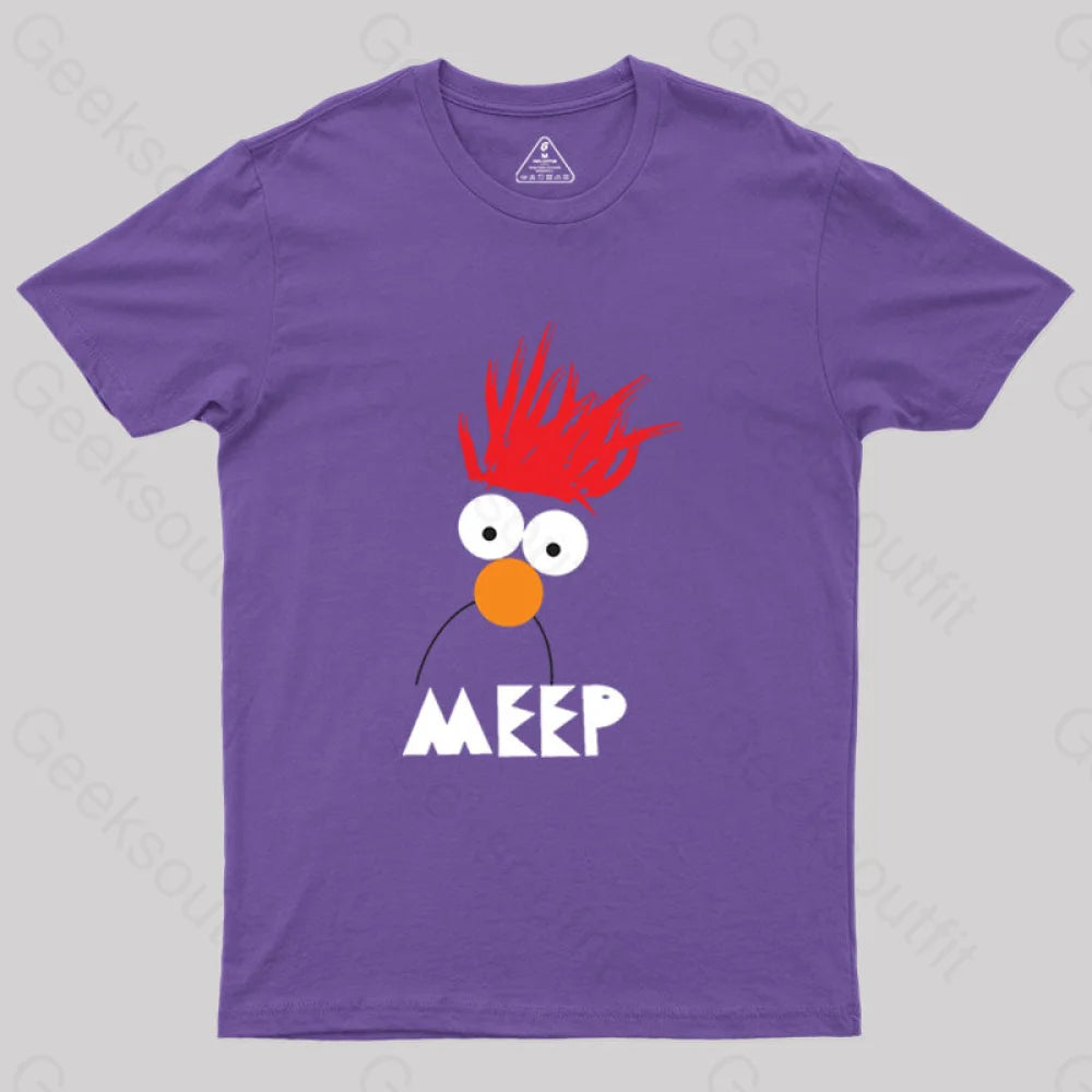 Beaker Meep Geek T-Shirt Purple / S