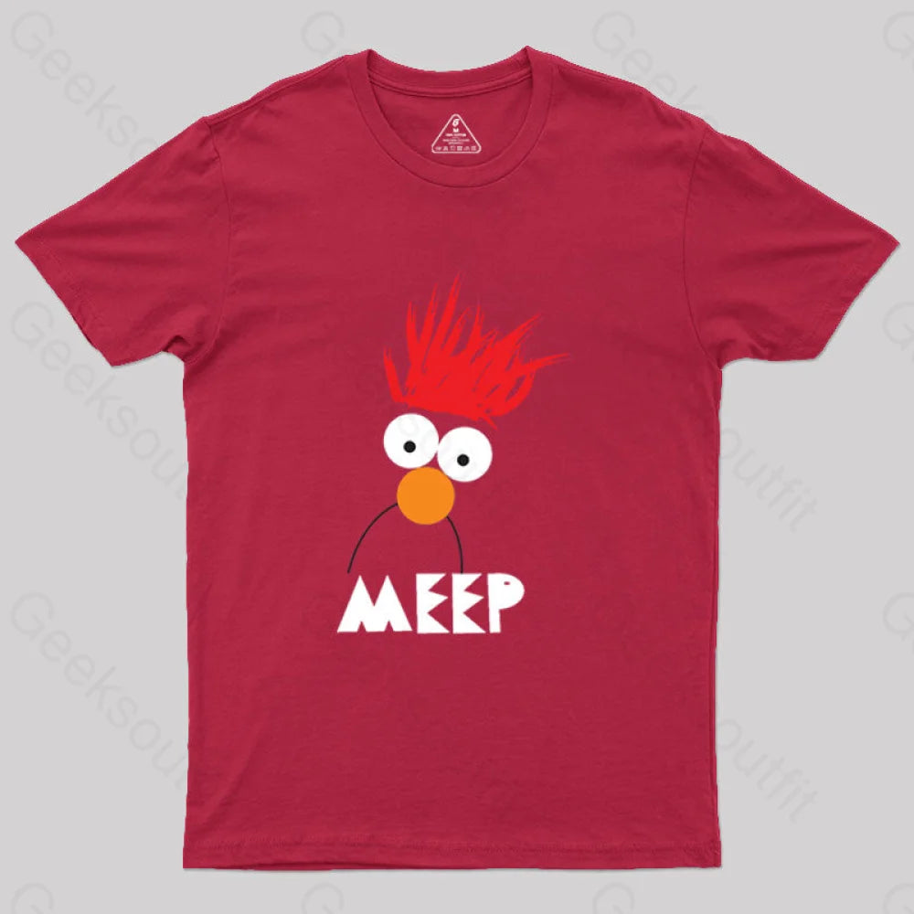 Beaker Meep Geek T-Shirt Red / S