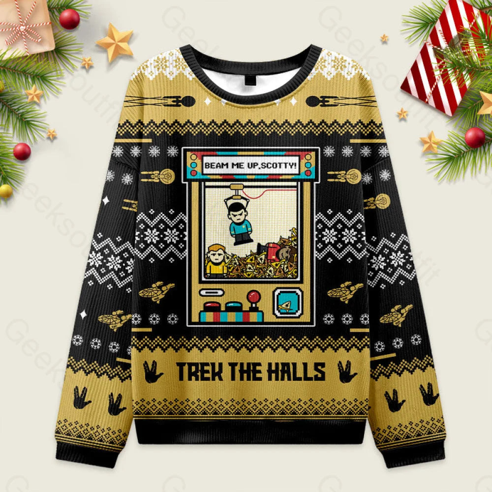 Beam Me Up Ugly Christmas Sweater Men’s Style-S