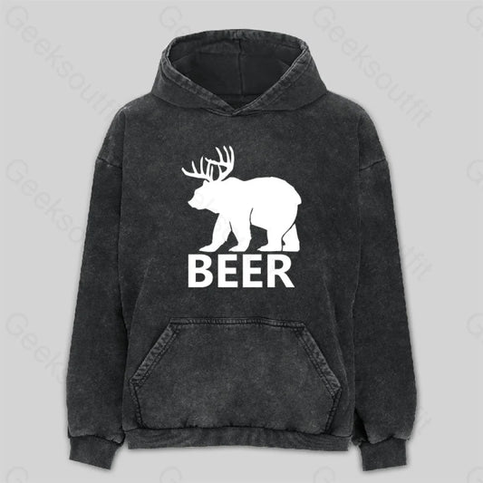 Bear Washed Hoodie M