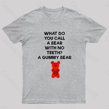 Bear With No Teeth Geek T-Shirt Grey / S