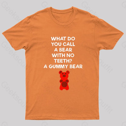 Bear With No Teeth Geek T-Shirt Orange / S