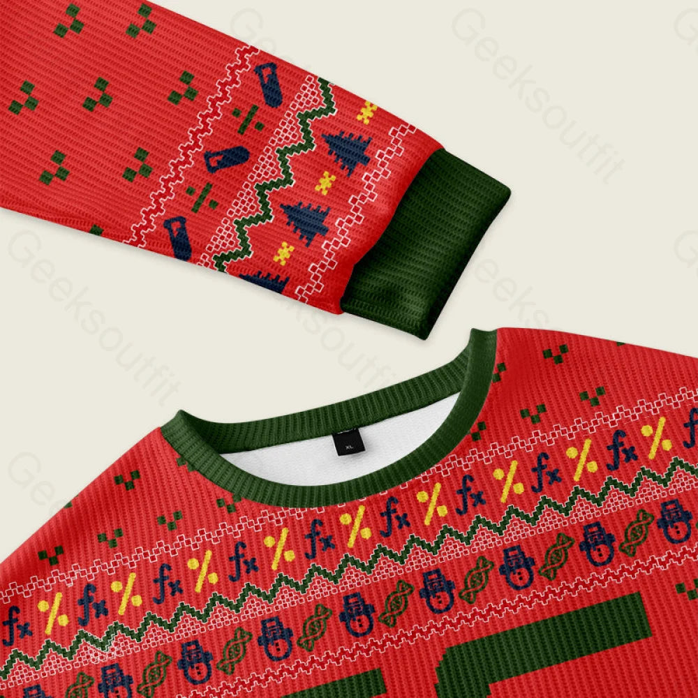 Beauty Of Mathematics Red Ugly Christmas Sweater