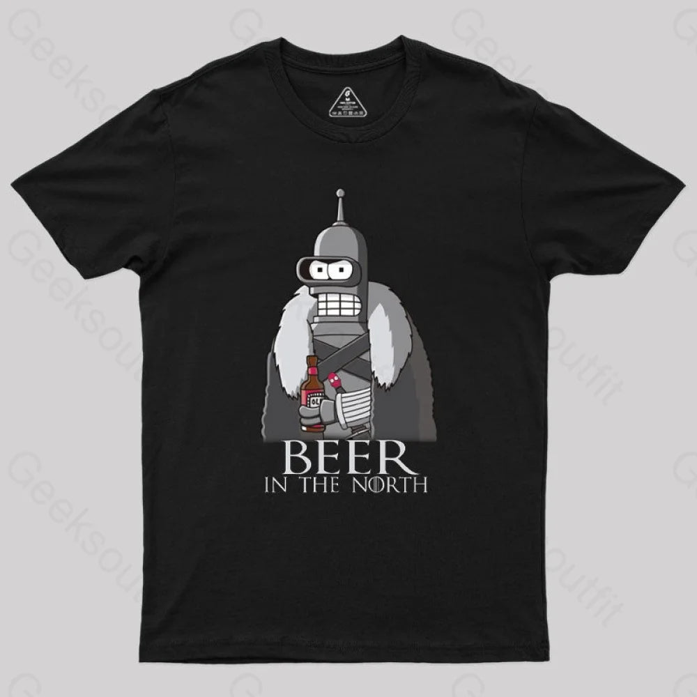 Beer In The North Geek T-Shirt Black / S