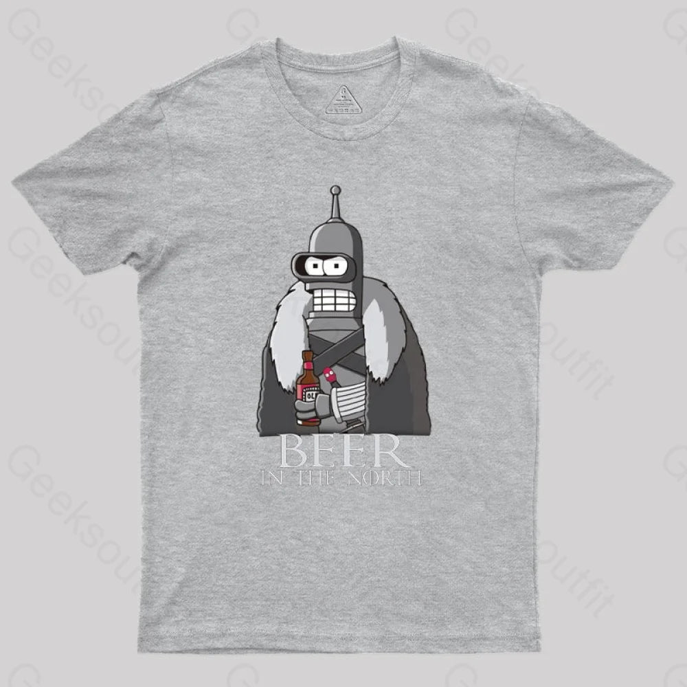 Beer In The North Geek T-Shirt Grey / S