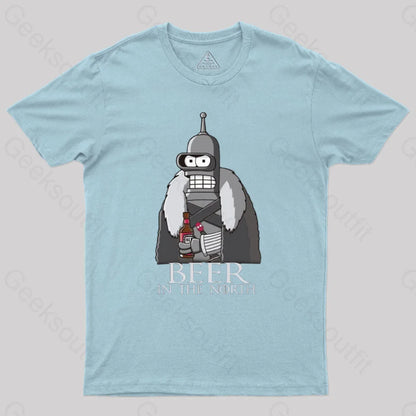 Beer In The North Geek T-Shirt Light Blue / S