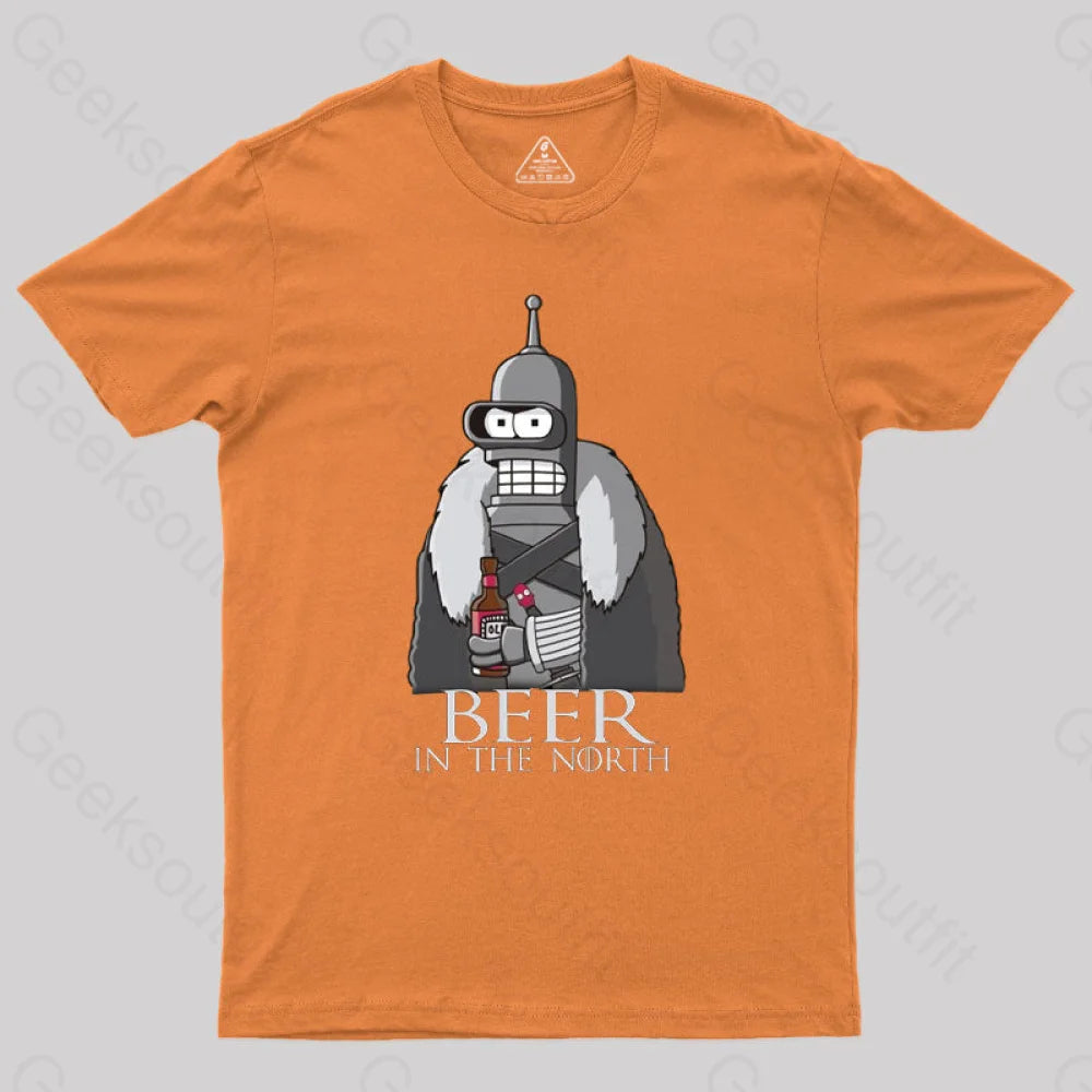 Beer In The North Geek T-Shirt Orange / S