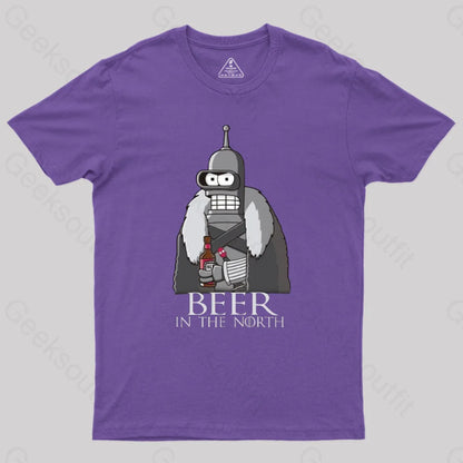 Beer In The North Geek T-Shirt Purple / S