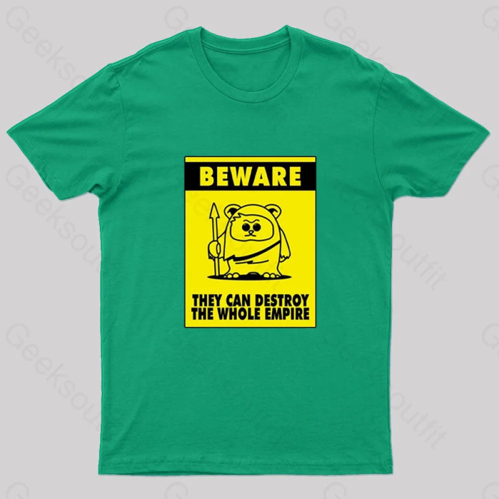 Beware Geek T-Shirt Green / S