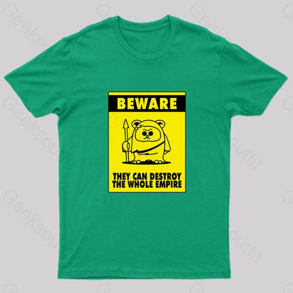 Beware Geek T-Shirt Green / S