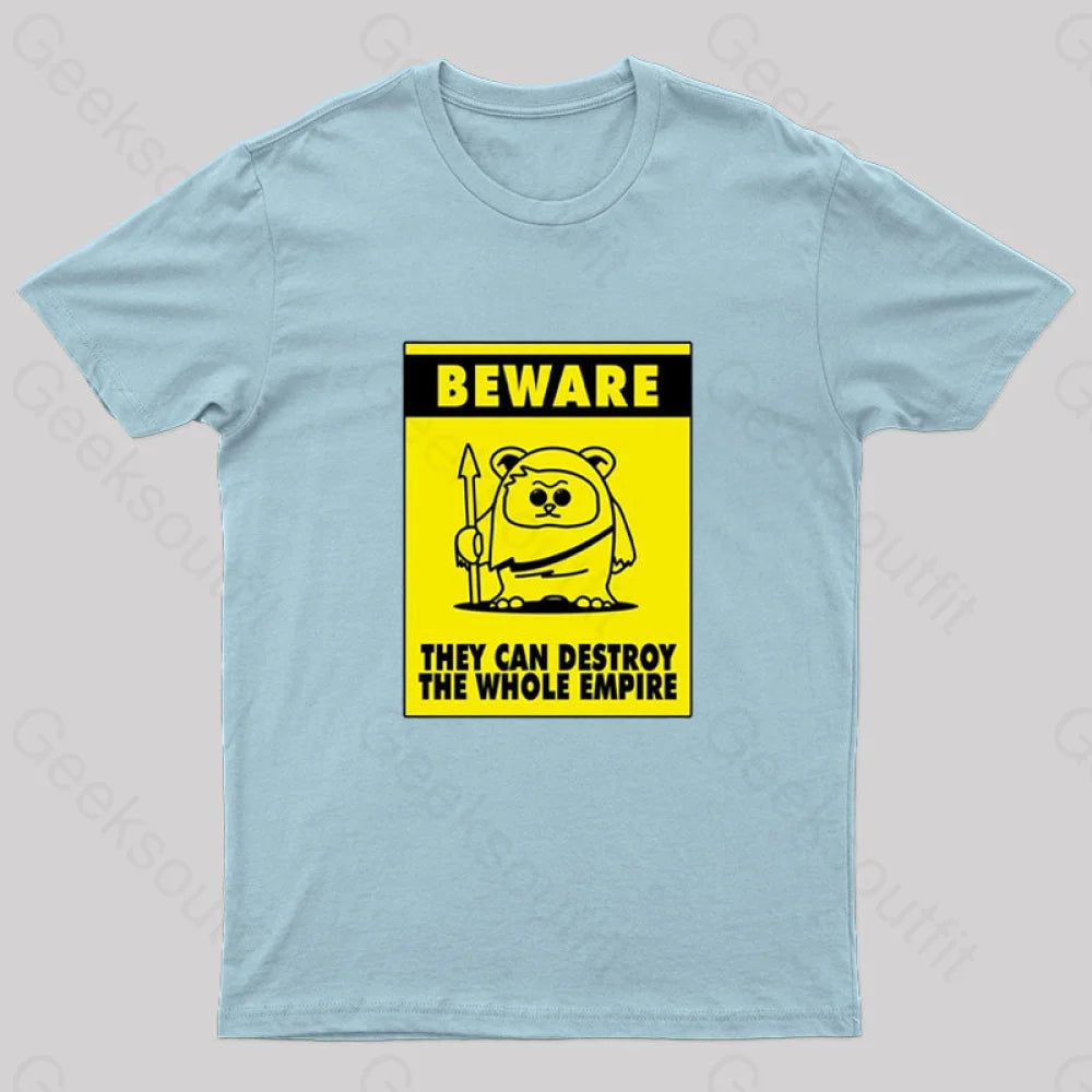 Beware Geek T-Shirt Light Blue / S