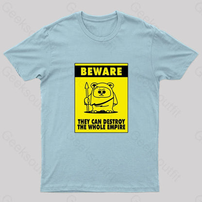 Beware Geek T-Shirt Light Blue / S