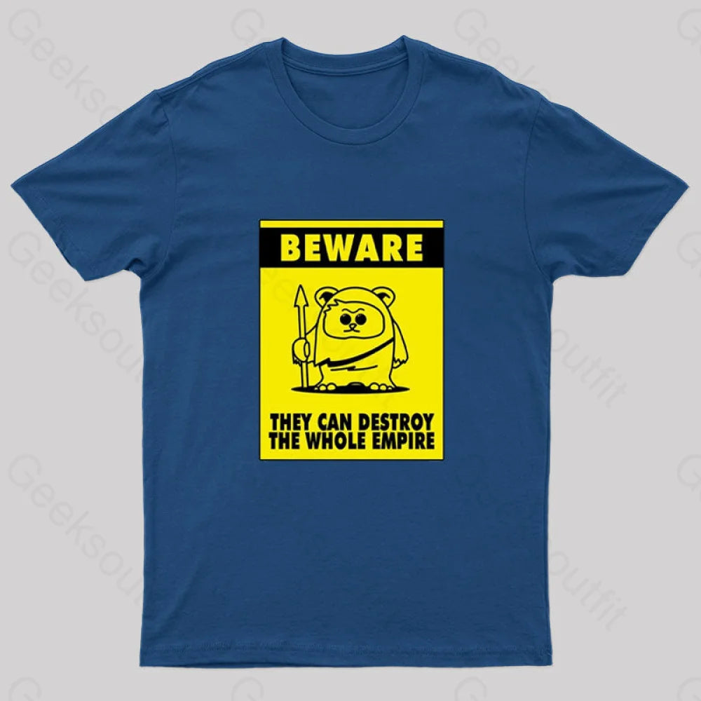 Beware Geek T-Shirt Navy / S