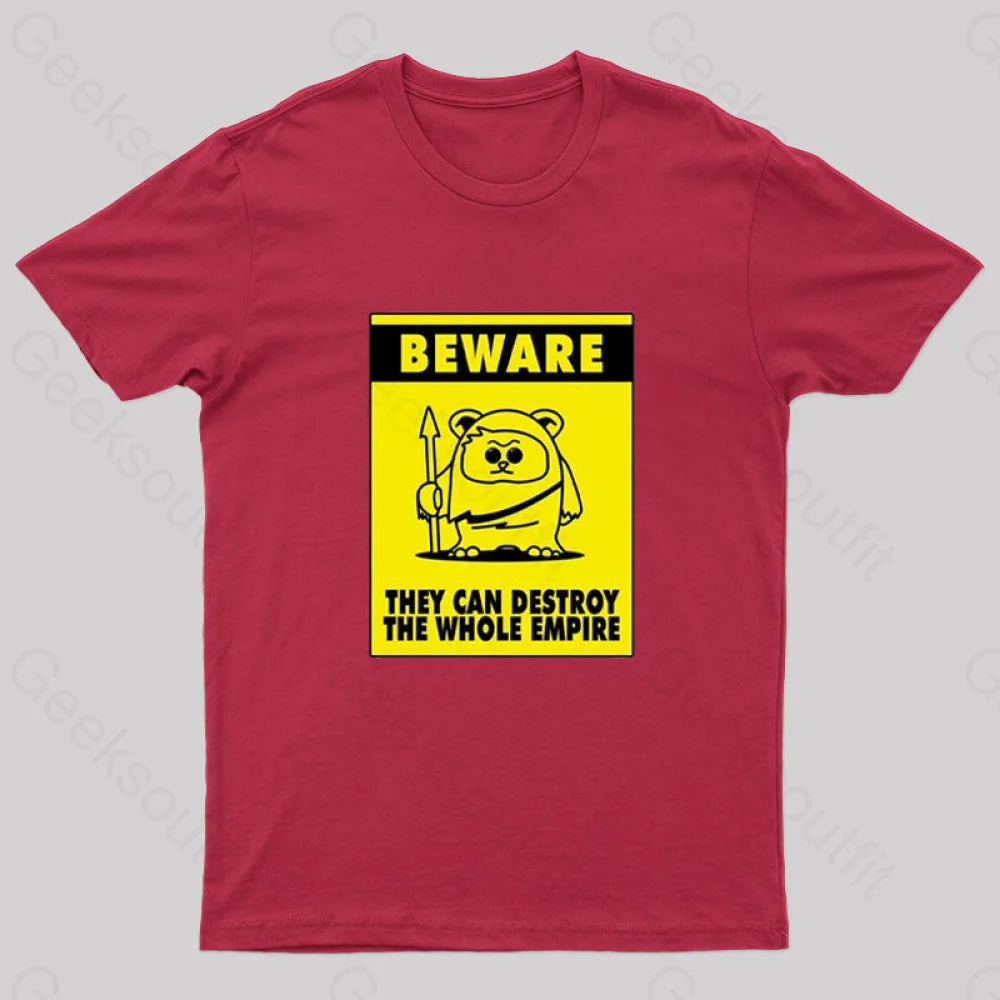 Beware Geek T-Shirt Red / S