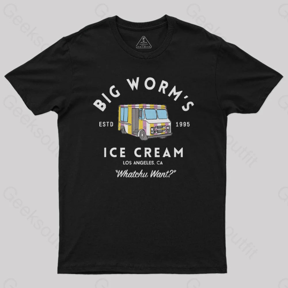 Big Worm’s Ice Cream Whatchu Want Nerd T-Shirt Black / S