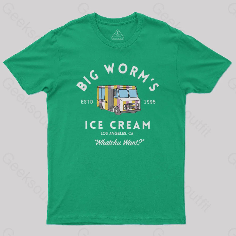 Big Worm’s Ice Cream Whatchu Want Nerd T-Shirt Green / S