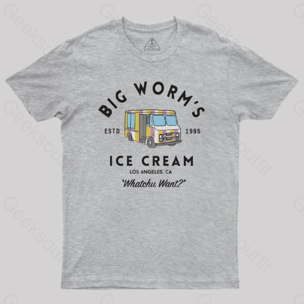 Big Worm’s Ice Cream Whatchu Want Nerd T-Shirt Grey / S