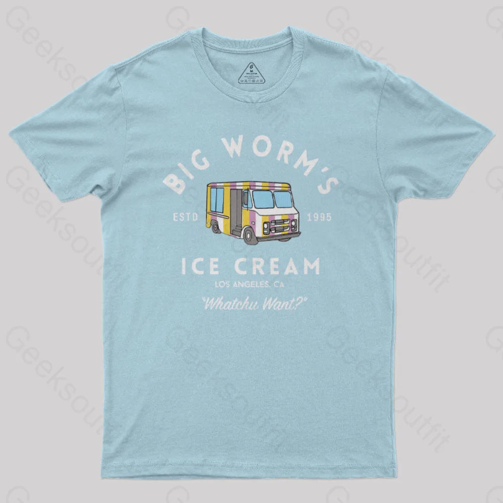 Big Worm’s Ice Cream Whatchu Want Nerd T-Shirt Light Blue / S