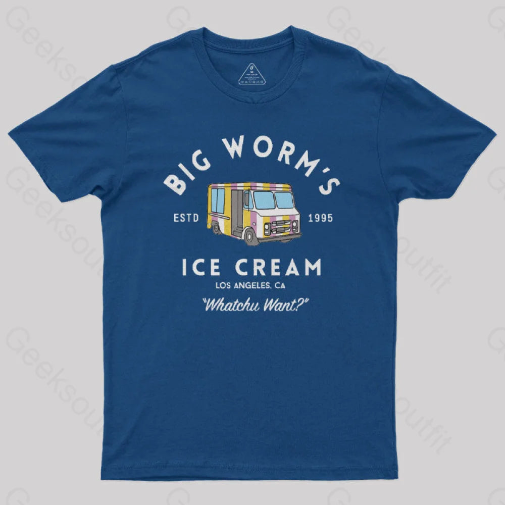 Big Worm’s Ice Cream Whatchu Want Nerd T-Shirt Navy / S