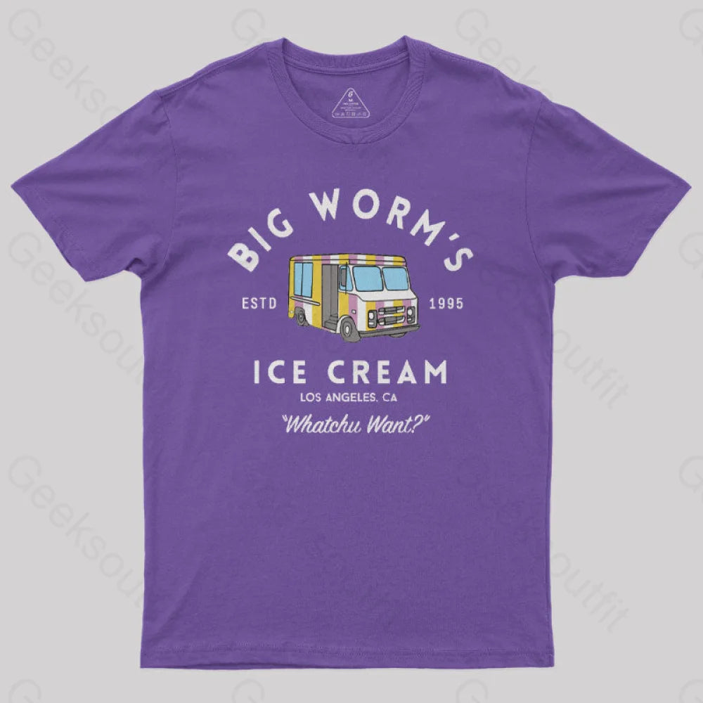 Big Worm’s Ice Cream Whatchu Want Nerd T-Shirt Purple / S