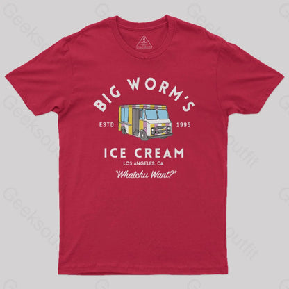 Big Worm’s Ice Cream Whatchu Want Nerd T-Shirt Red / S