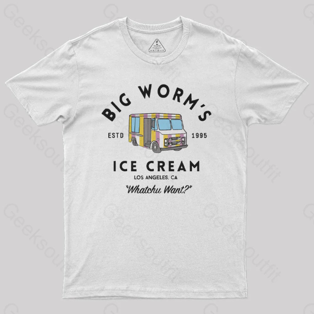 Big Worm’s Ice Cream Whatchu Want Nerd T-Shirt White / S