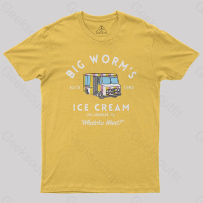 Big Worm’s Ice Cream Whatchu Want Nerd T-Shirt Yellow / S