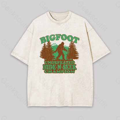 Bigfoot Hide N Seek Champion Geek Washed T-Shirt Apricot / S