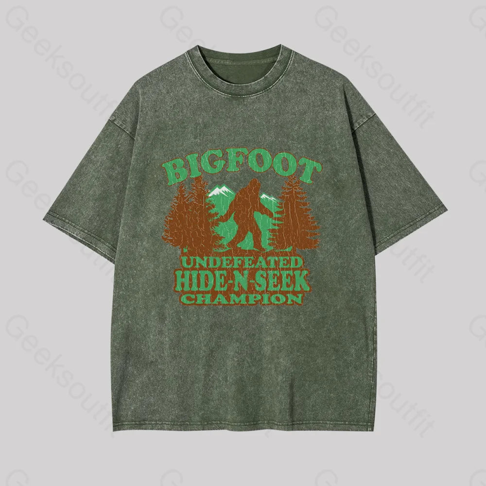 Bigfoot Hide N Seek Champion Geek Washed T-Shirt Armygreen / S