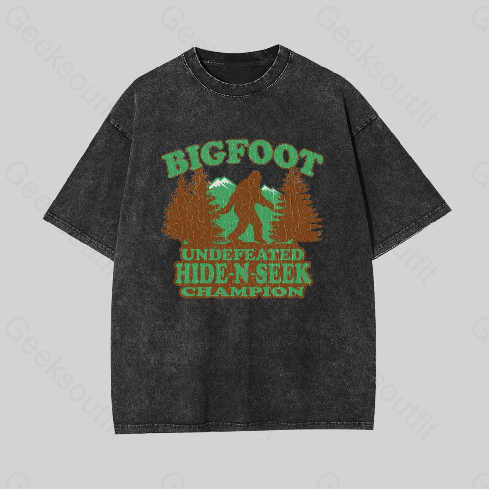 Bigfoot Hide N Seek Champion Geek Washed T-Shirt Black / S