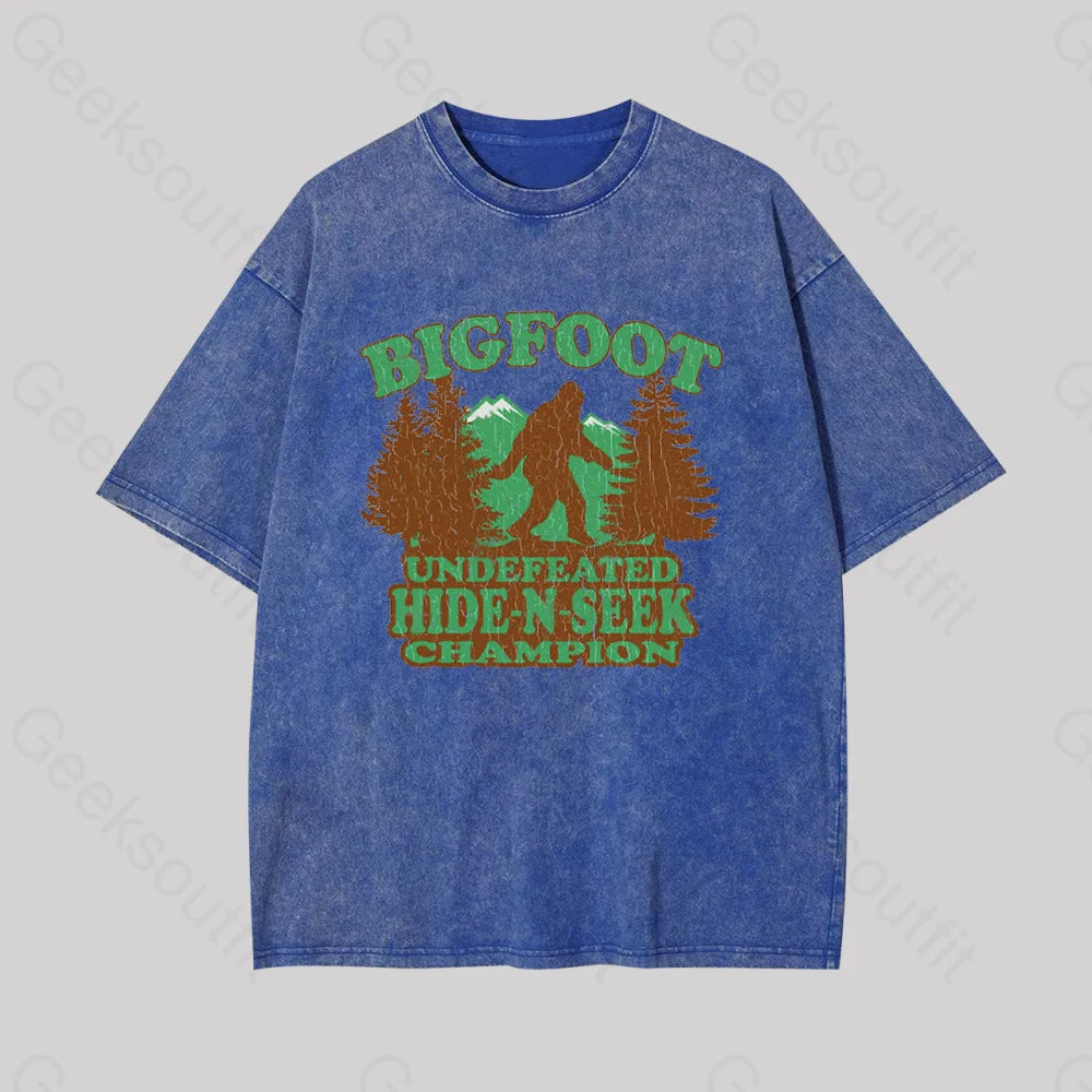 Bigfoot Hide N Seek Champion Geek Washed T-Shirt Blue / S