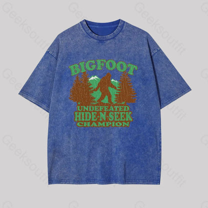 Bigfoot Hide N Seek Champion Geek Washed T-Shirt Blue / S