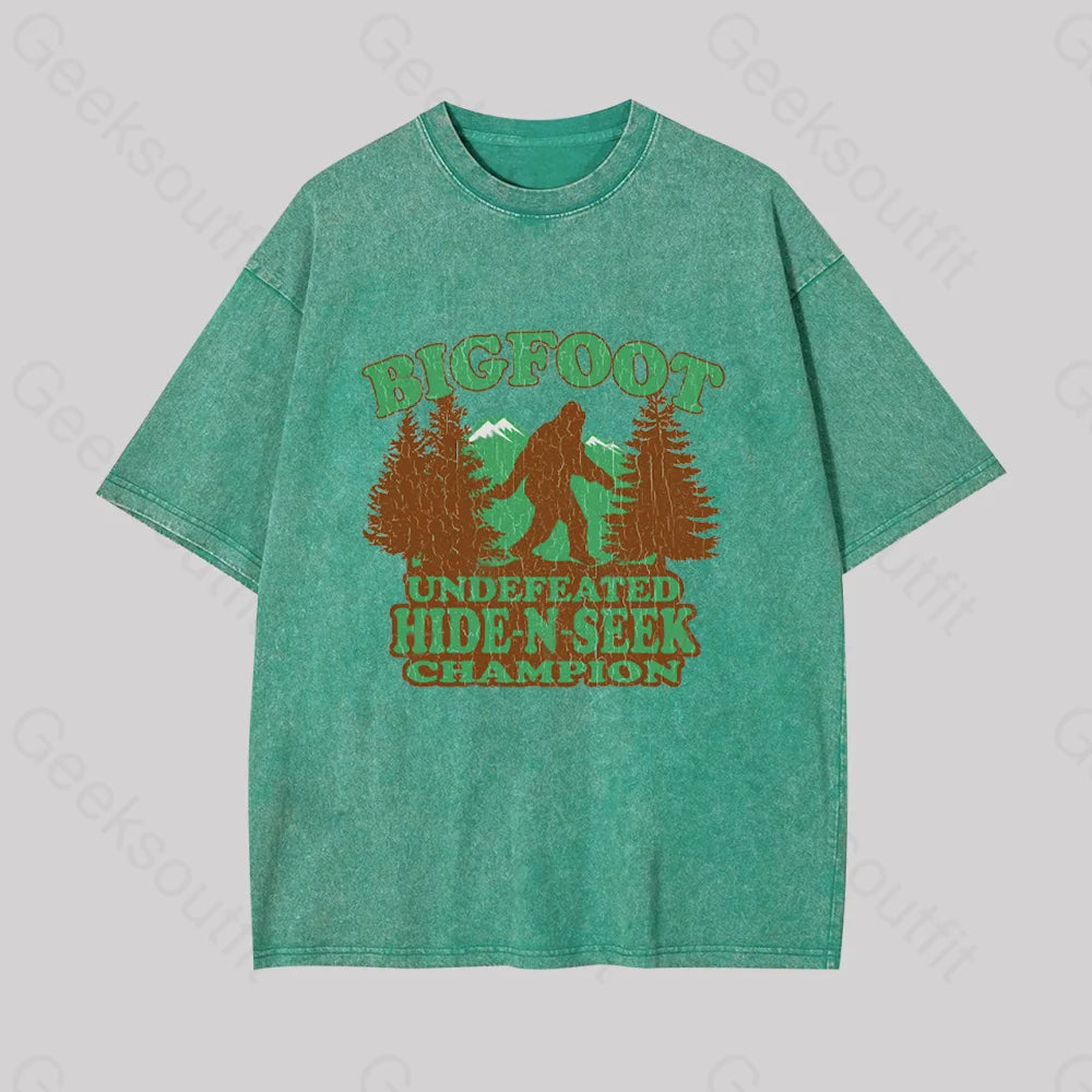 Bigfoot Hide N Seek Champion Geek Washed T-Shirt Grass Green / S