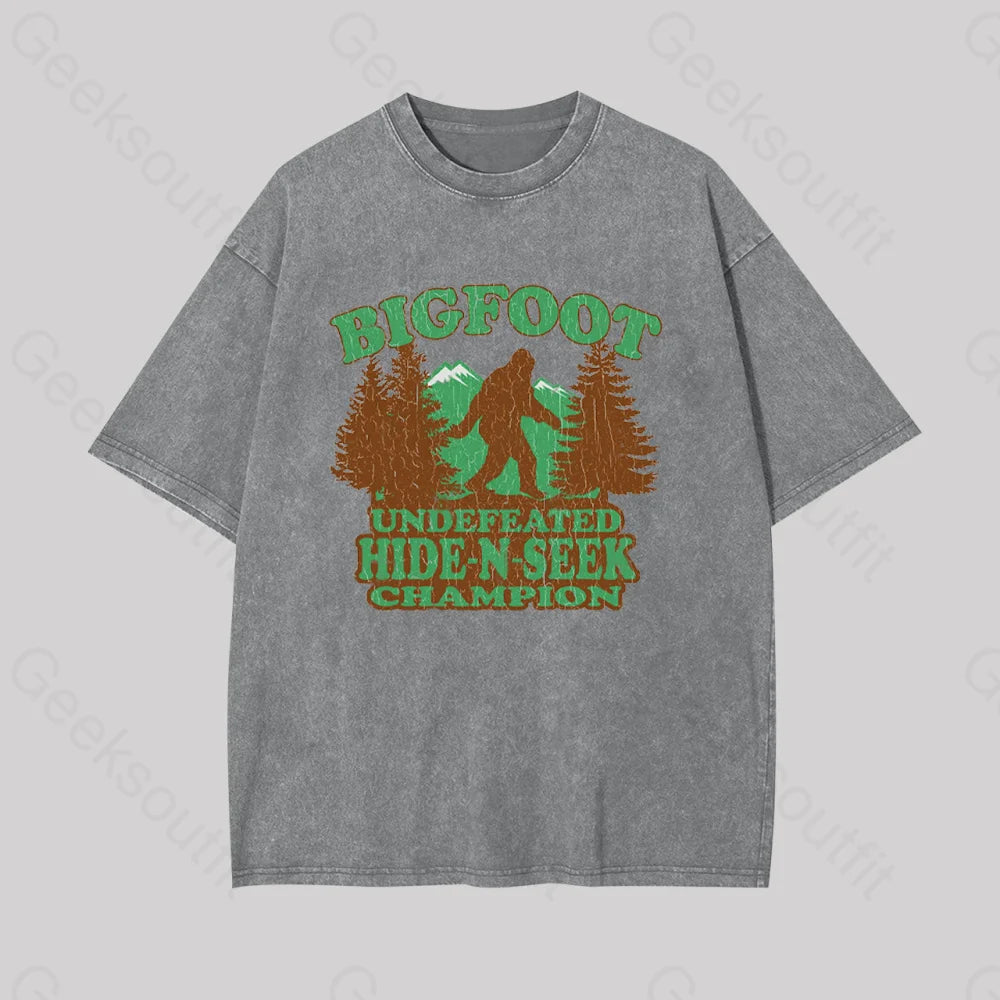 Bigfoot Hide N Seek Champion Geek Washed T-Shirt Grey / S