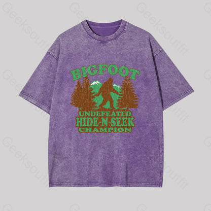 Bigfoot Hide N Seek Champion Geek Washed T-Shirt Purple / S