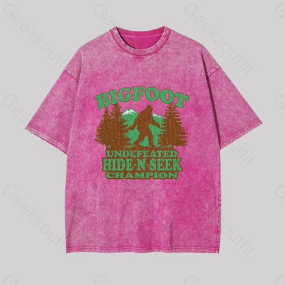 Bigfoot Hide N Seek Champion Geek Washed T-Shirt Rose Red / S